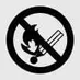 Prohibition symbol for open flames and ignition sources near the Kia EV2 12V battery