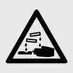 Emergency first aid symbol for acid eye contamination and flushing procedures