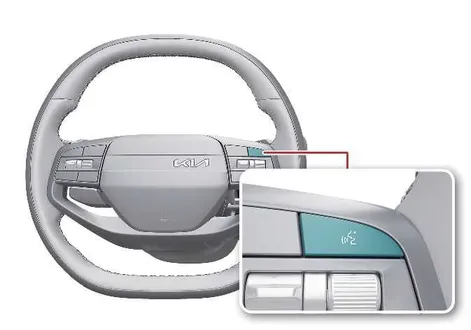 Infotainment display inside the Kia EV2 showing the active AI Assistant voice recognition interface