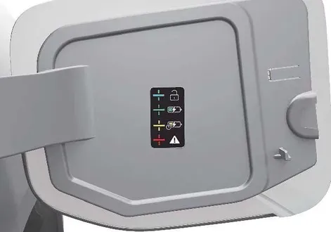 Kia EV2 external charge indicator illumination close-up view