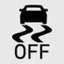 Close-up of the Electronic Stability Control OFF indicator light symbol for the Kia EV2