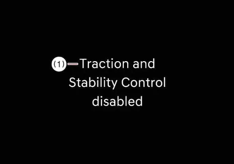 Instrument cluster warning showing both Traction and Stability Control disabled in the Kia EV2