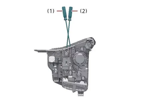 European specification headlamp aiming setup and alignment guide diagram for the Kia EV2