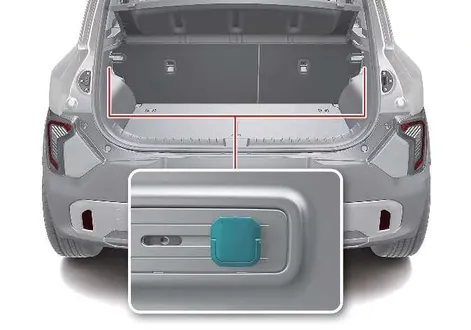 Kia AddGear modular accessory attachment rails installed in the Kia EV2 interior