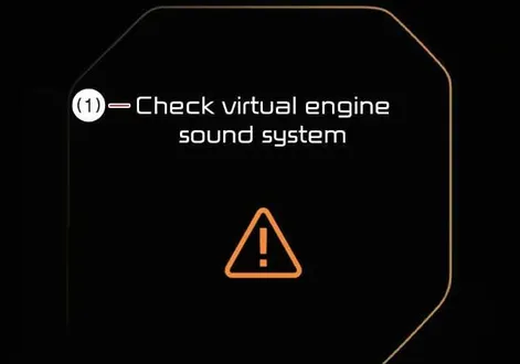 Check Virtual Engine Sound System notification on the Kia EV2 display