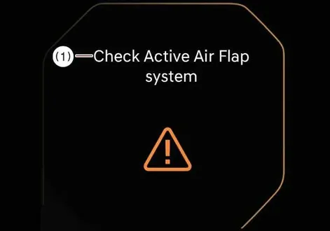 Check Active Air Flap system warning message on the Kia EV2 cluster