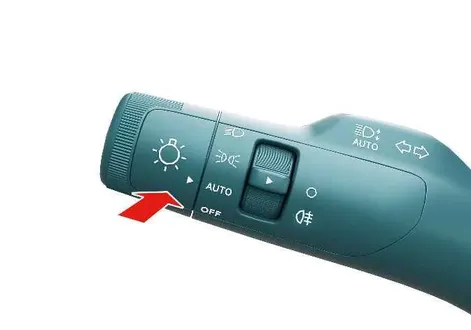 Kia EV2 high beam headlight activation view Type B