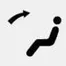Defrost level airflow mode icon for clearing the windscreen on the Kia EV2