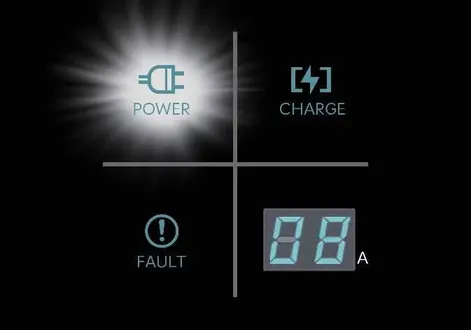 Kia EV2 green power indicator light active on the ICCB control unit