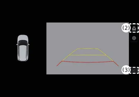 Kia EV2 infotainment display showcasing rear view camera operating conditions and screen layout