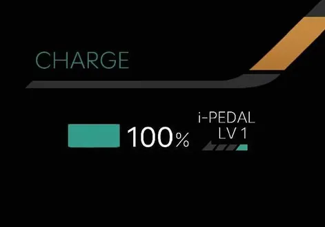Instrument cluster showing active i-Pedal operational status in the Kia EV2