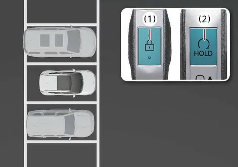 Exterior view of Kia EV2 parked with doors locked during remote preparation setup