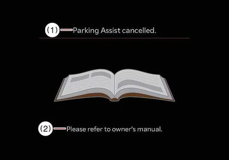 Dashboard notification indicating Parking Assist Cancelled status on the Kia EV2