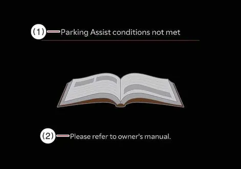 Instrument cluster message showing Parking Assist Conditions Not Met on the Kia EV2