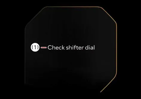 Check shifter dial warning message notification on the driver display of the Kia EV2