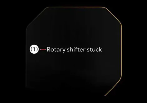 Rotary shifter stuck system error warning indicator on the Kia EV2 cluster