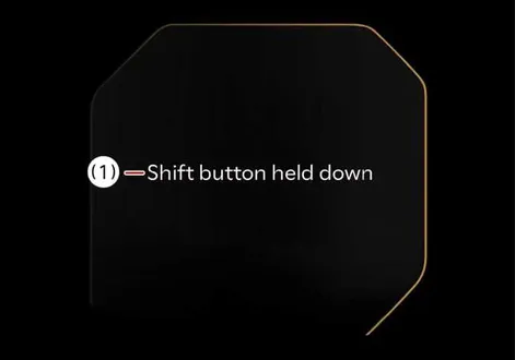 Shift button held down warning alert message on the driver screen of the Kia EV2
