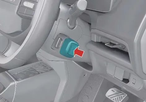 Alternative angle of the electronic rotary shift dial in the Kia EV2 cabin
