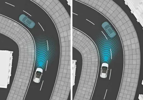 Kia EV2 navigating a curved road while utilizing smart regeneration systems
