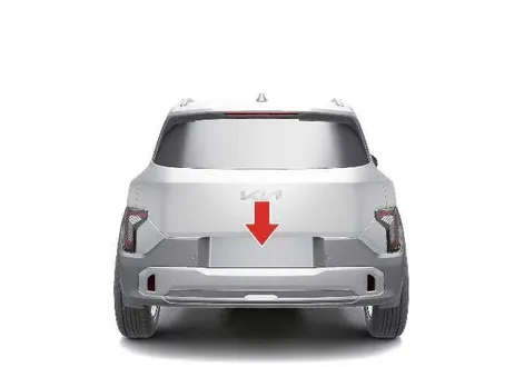 Kia EV2 interior tailgate grab handle for manual closing