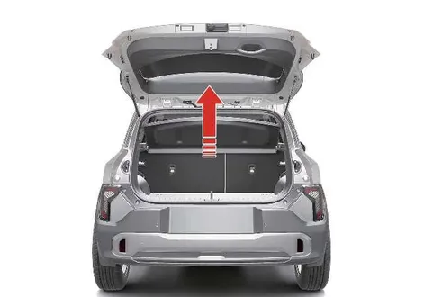 Kia EV2 smart key tailgate unlock button operation