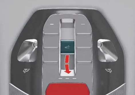 Kia EV2 overhead console switch panel used for resetting the sunroof system