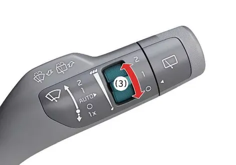 Kia EV2 rear wiper and washer control Type A